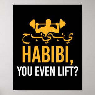 Poster Habibi Você Até Levanta Malhação Engraçada Muçulma
