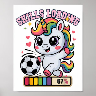 Poster Habilidades Kawaii Carregando 67 Jogo de Pontuação