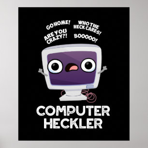 Poster Hacker Funny Hacker Engraçado do Heckler Escuro BG