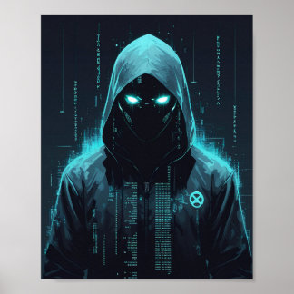 Poster Hacker Hooded Digital