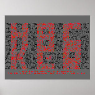 Poster Hacker Manifesto Typografia Art