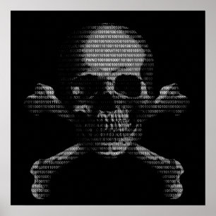 Póster Hacker Skull e Crossbones
