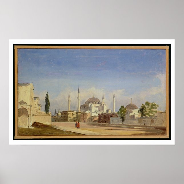 Póster Haghia Sophia, Constantinopla, 1843 (petróleo na c (Frente)