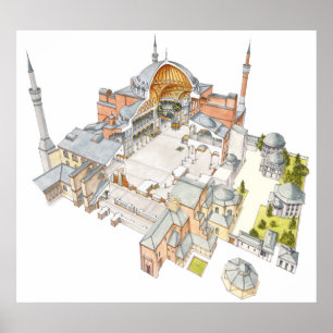 Póster Hagia Sophia. Istambul Turquey.