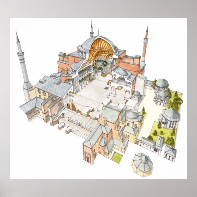 Póster Hagia Sophia. Istambul Turquey. (Frente)