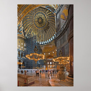 Poster Hagia Sophia. Projeto interior