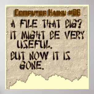 Poster Haicais #86 do computador