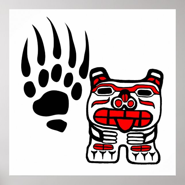 Poster Haida Bear e Claw (Frente)