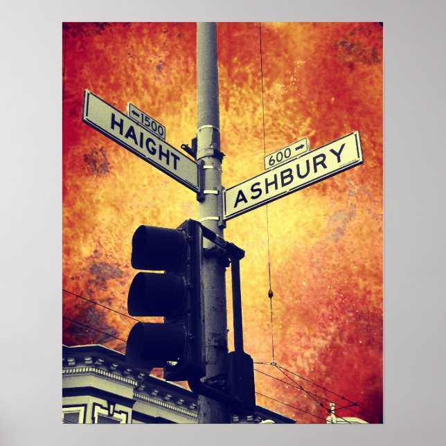 Póster Haight e Ashbury (Frente)