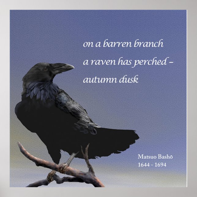 Poster Haiku Outono Dusk Raven (Frente)