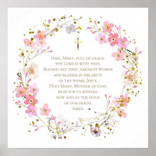 Poster Hail Mary prayer (Frente)