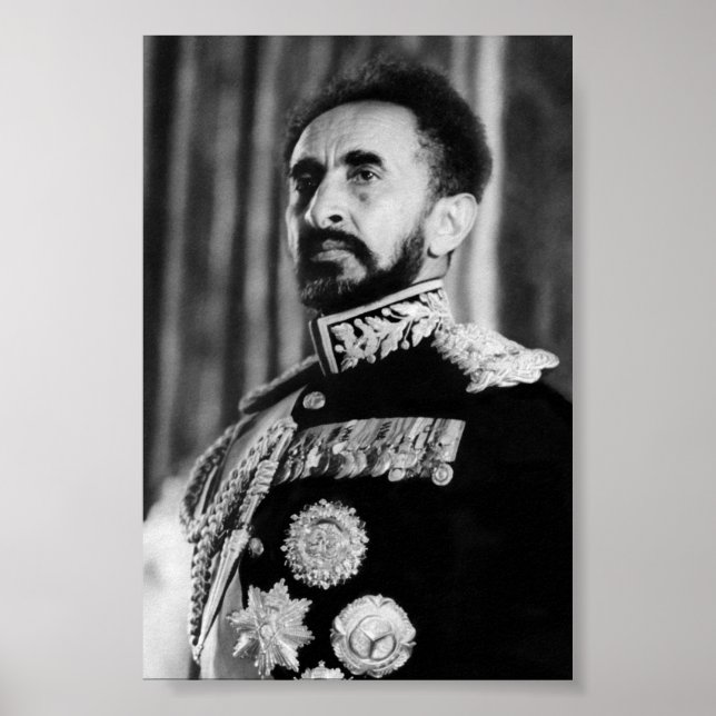 Poster Haile Selassie HIM Jah Rastafari Rasta Reggae Root (Frente)