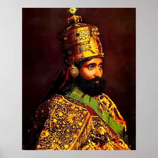 Poster Haile Selassie - HIM - Rastafari - Postcard (Frente)