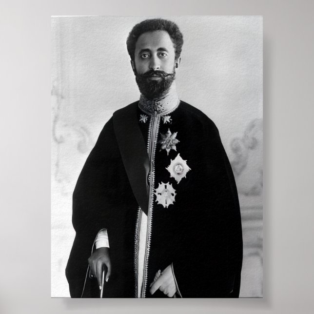 Poster Haile Selassie Jah Rastafari Rasta Reggae Raízes   (Frente)