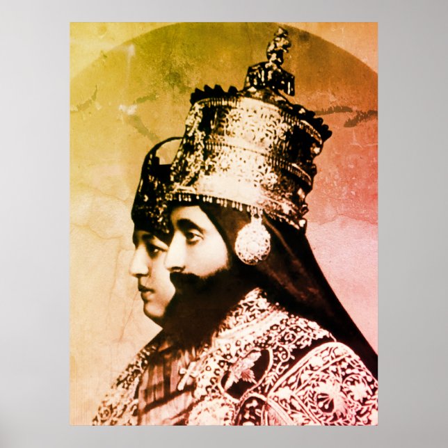 Poster Haile Selassie Jah Rastafari Rasta Reggae Raízes   (Frente)