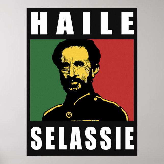 Poster Haile Selassie Lion Rasta Solomon Jah Rastafari (Frente)