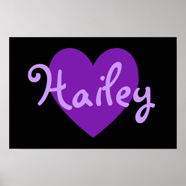Poster Hailey em Roxo (Frente)