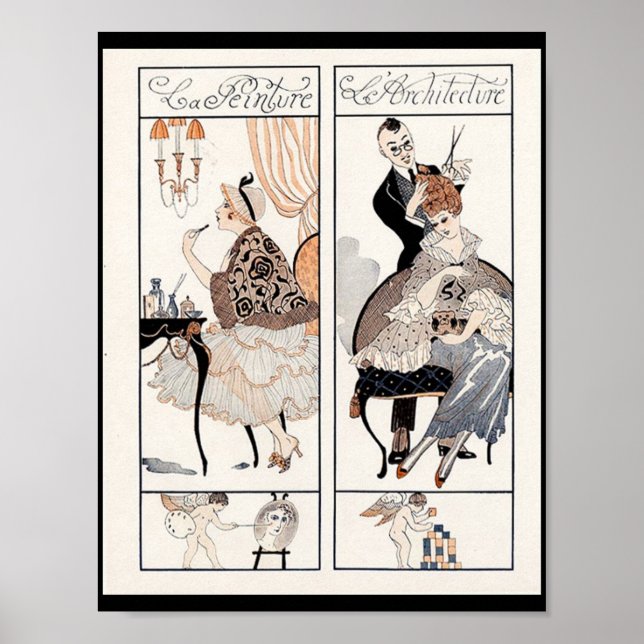 PÓSTER HAIR STYLIST, FASHION BEAUTY SALON FIGURA ARTISTA (Frente)