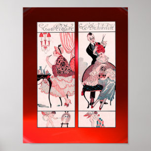 PÓSTER HAIR STYLIST, FASHION BEAUTY SALON FIGURA ARTISTA