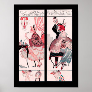 POSTER HAIR STYLIST, FASHION BEAUTY SALON FIGURA ARTISTA