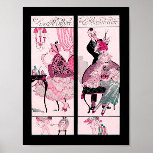 POSTER HAIR STYLIST, FASHION BEAUTY SALON FIGURA ARTISTA