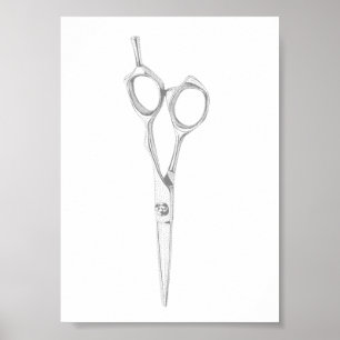Poster Hair Stylist Hair Salon Elegant Scissor