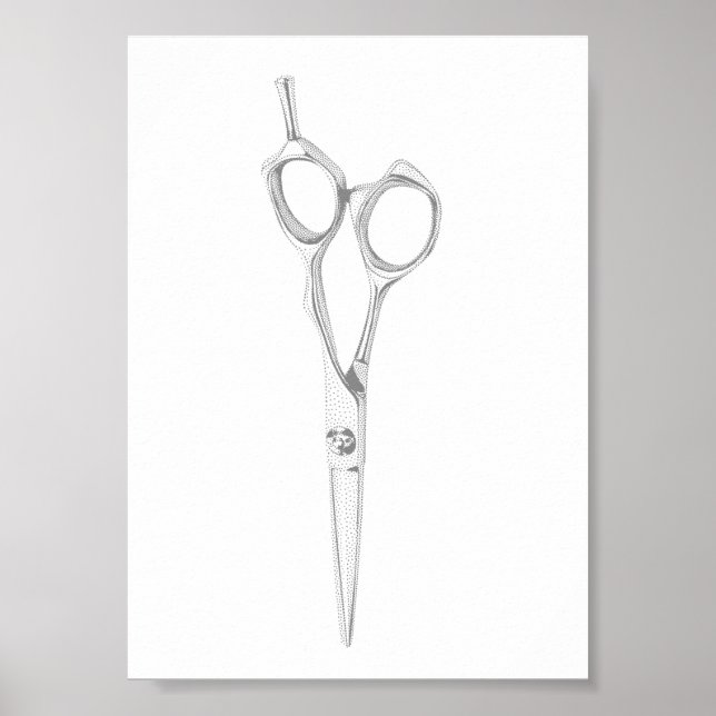 Poster Hair Stylist Hair Salon Elegant Scissor (Frente)