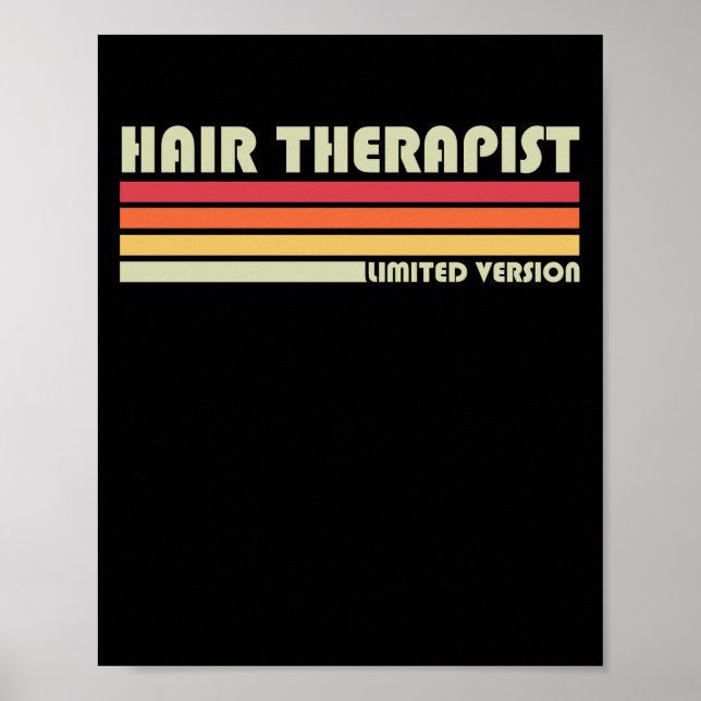 Poster Hair Therapist Hair Stylist Retro Hairdr (Frente)