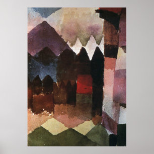 Poster Hairdryer no jardim de Marc por Paul Klee (1915)