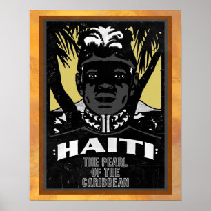 Poster HAITI A pérola do    CaribePoster