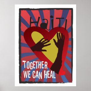 Póster HAITI - junto nós podemos curar