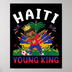 Poster Haiti Young King Haitian Flag Day Melanin For Blac