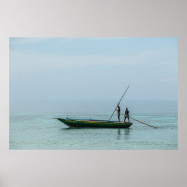 Poster Haitianos no barco rústico - Praia Cocoyer 2018