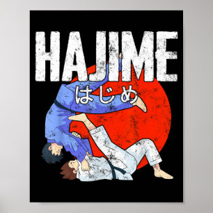 Poster Hajime Judô Esportivo Divertido Artes Marciais Jap