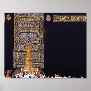 Poster Hajj Caaba Meca Muçulmano Arafa peregrinação Umrah