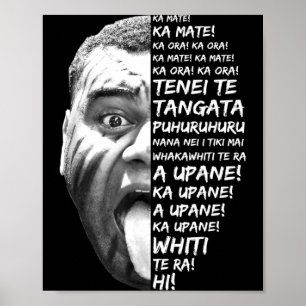 Poster Haka Nova Zelândia Maori Nova Zelândia Fãs Rugby 