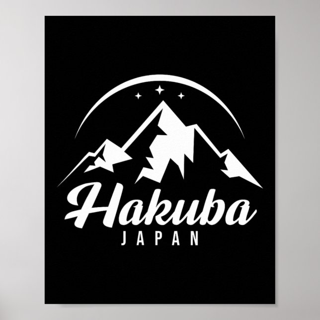 Poster Hakuba Japão Ski Resort Skiting Snowboard (Frente)