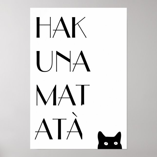 Póster Hakuna Matata (Frente)