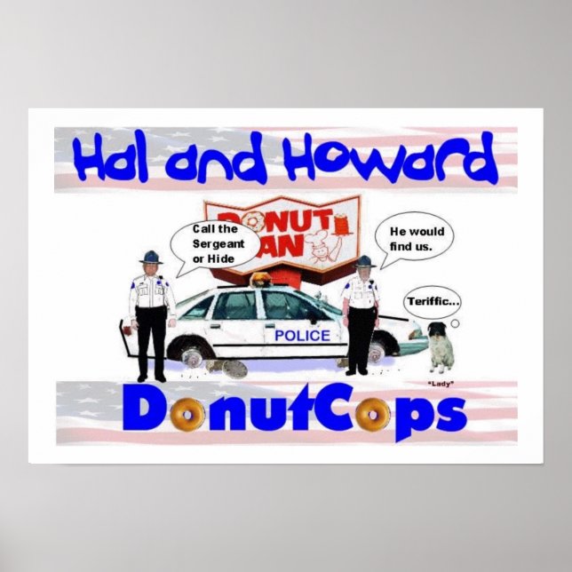 Póster Hal e Howard Rosquinha da Polícia (Frente)