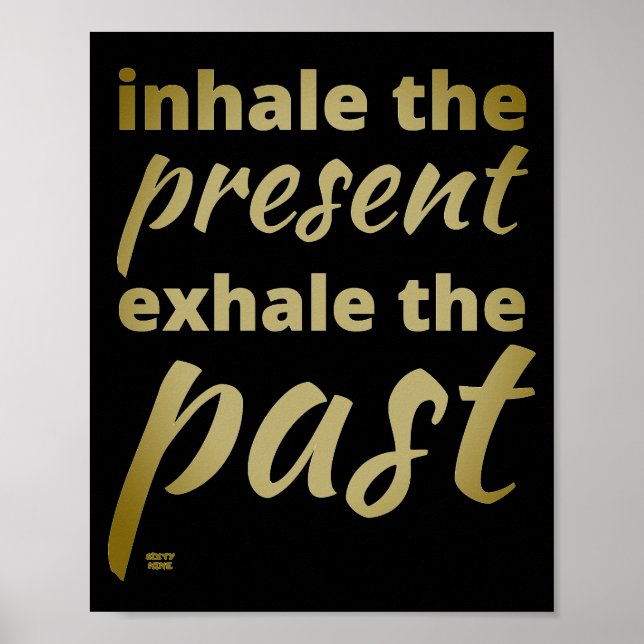 Poster "HALE O PRESENTE..." citação inspiradora (Frente)