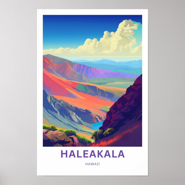 Poster Haleakala Hawaii Viagem (Frente)