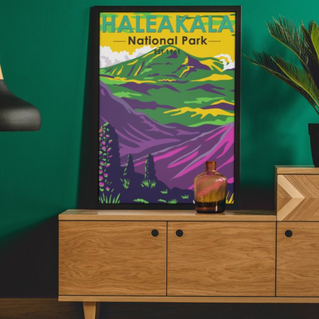 Poster Haleakala National Park Hawaii Vintage (Criador carregado)