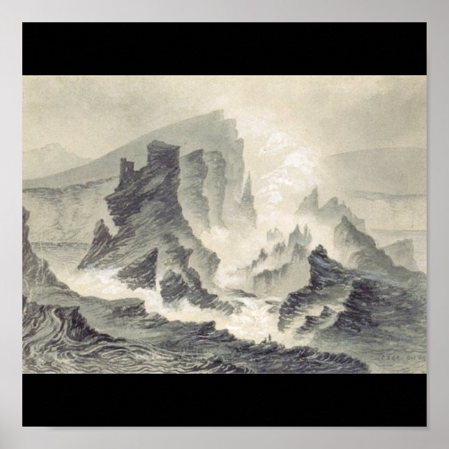 Póster Halemaumau cerca de 1879 Havaí (Frente)