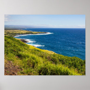 Poster haleokane vigiando acima da baía de honuapo