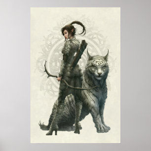 Póster HALF ELF GIRL por Kerem Beyit