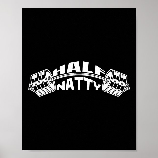 Poster Half Natty Bodybuilder Meme Steroids Athletic Fitn (Frente)