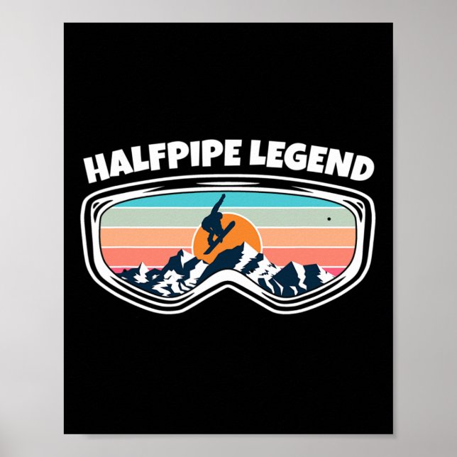 Poster Halfpipe Snowboard Goggggggggggggg como Halfpipe S (Frente)