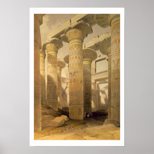 Póster Hall of Columns, Karnak, de "Egito e Nubia", V (Frente)