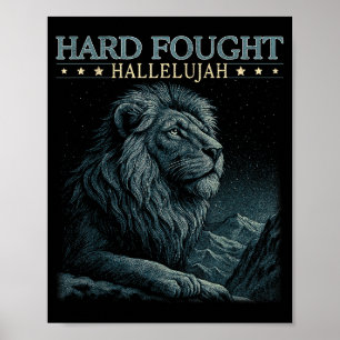 Poster Hallelujah Lutado Arduamente Versículo Bíblico Cri