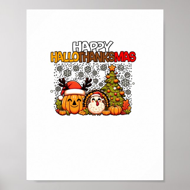 Poster HalloObrigadoMas Engraçado Feliz Dia das Bruxas Aç (Frente)